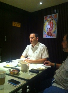 Rabbi Gilad Kariv giving a talk in Hong Kong